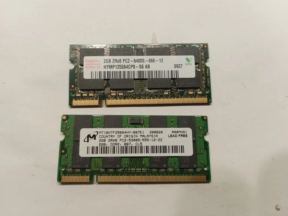 2 Barrettes de mémoires de 2GB PC2 pour PC portable, kafr78 - Photo 1/1