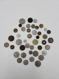 Mischung Vintage Münzen Mexiko Deutschland Japan Italien Portugal El Salvador - Bild 1 von 1