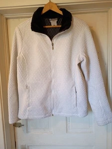 Chaqueta acolchada a cuadros Columbia Spotswear XCO para mujer cuello de piel sintética talla L - Imagen 1 de 16