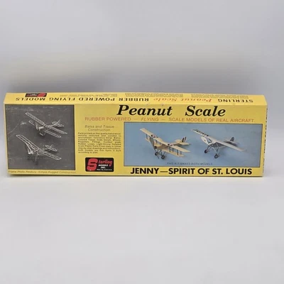Sterling Peanut Scale Jenny - Spirit of St. Louis Wood Model  New Open Box - Image 1 of 4