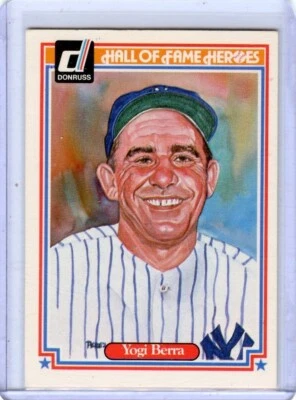 Donruss Yogi Berra 1983 Salón de los Héroes de los Yankees de Nueva York #24 🚀a😳💥NM+   Foto 1 de 2