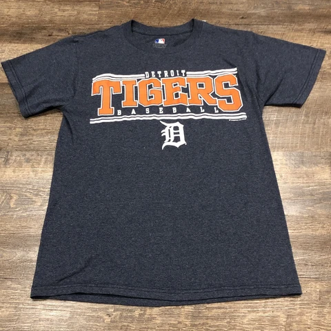 Detroit Tigers Shirt Adult Small Gray Baseball MLB Comfort Men Cover