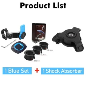 Quad Lock Anti Vibration Handlebar Mount Motorcycle Bicycle Phone Holder Kit - Picture 1 of 13