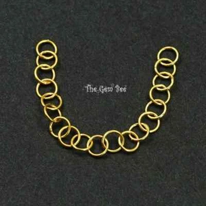 3.5mm 18k Solid Yellow Gold Simple Round Cable Chain Extender 2 INCH Length - Picture 1 of 6
