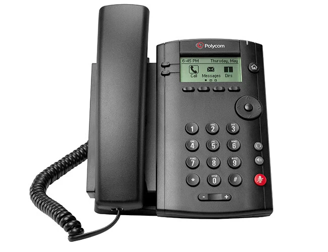 POLYCOM VVX 101 VOIP Telefon PoE SIP RTCP RTP SRTP 2200-40250-025 - Bild 1 von 1