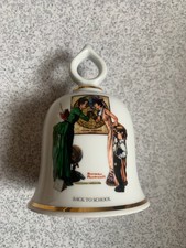 1979 Norman Rockwell "Back To School" Limited Edtn Porcelain Bell Danbury Mint