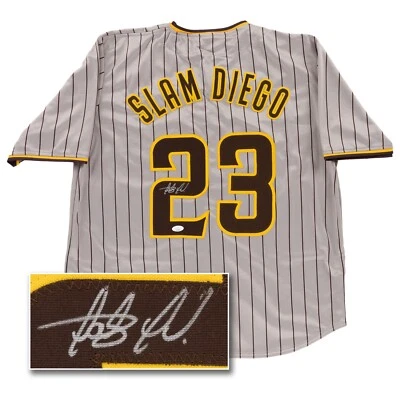 Fernando Tatis Jr Signed Jersey (JSA COA) "Slam Diego" Custom San Diego Padres - Image 1 of 4