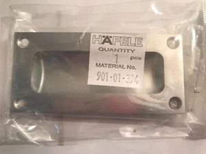 Hafele Flush Pull Handle Recessed Satin Stainless Steel 90 x 45mm (M90) - Picture 1 of 3