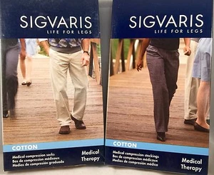 Sigvaris Men's 30-40 mmHg Knee High medical Stockings / Socks 30-40 mmHg SIZES - Picture 1 of 3