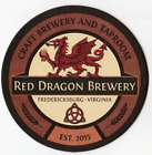 Red Dragon Brewery Beer Coaster Fredericksburg VA