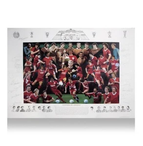IMPRESIÓN DE OBRAS DE ARTE DE LIVERPOOL FIRMADAS MÚLTIPLES - LEYENDAS DE ANFIELD, EDICIÓN LIMITADA - Imagen 1 de 1