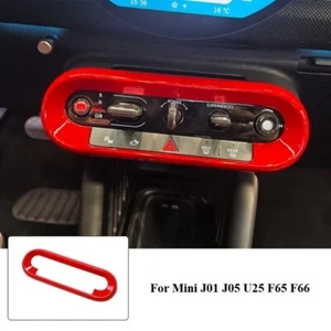 Central Control Button Frame Cover Sticker for Mini U25 F65 F66 J01 J05 2425 Red - Picture 1 of 1