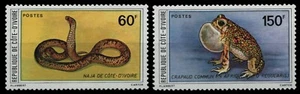 Costa de Marfil 1980 - Mi-N.o 647-648 ** - Estampillada sin montar o nunca montada - Reptiles y anfibios - Imagen 1 de 1