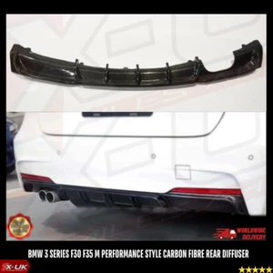 BMW 3 Series F30 F35 Rear Diffuser – Carbon Fibre M Performance Style - Picture 1 of 8