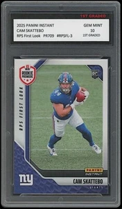 Cam Skattebo 2025 Panini Instant RPS First Look #3 Rookie Card RC 1st Graded 10 - Picture 1 of 1