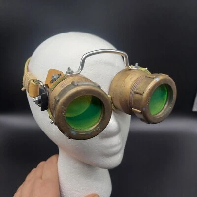 Custom DIY Steampunk Googles PVC Leather Metal Gothic Halloween Cosplay Theatre - Image 1 of 4