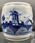 Vintage Delfts Holland Signed Windmill Hand Painted Small Planter Vase 2.3/4”H..