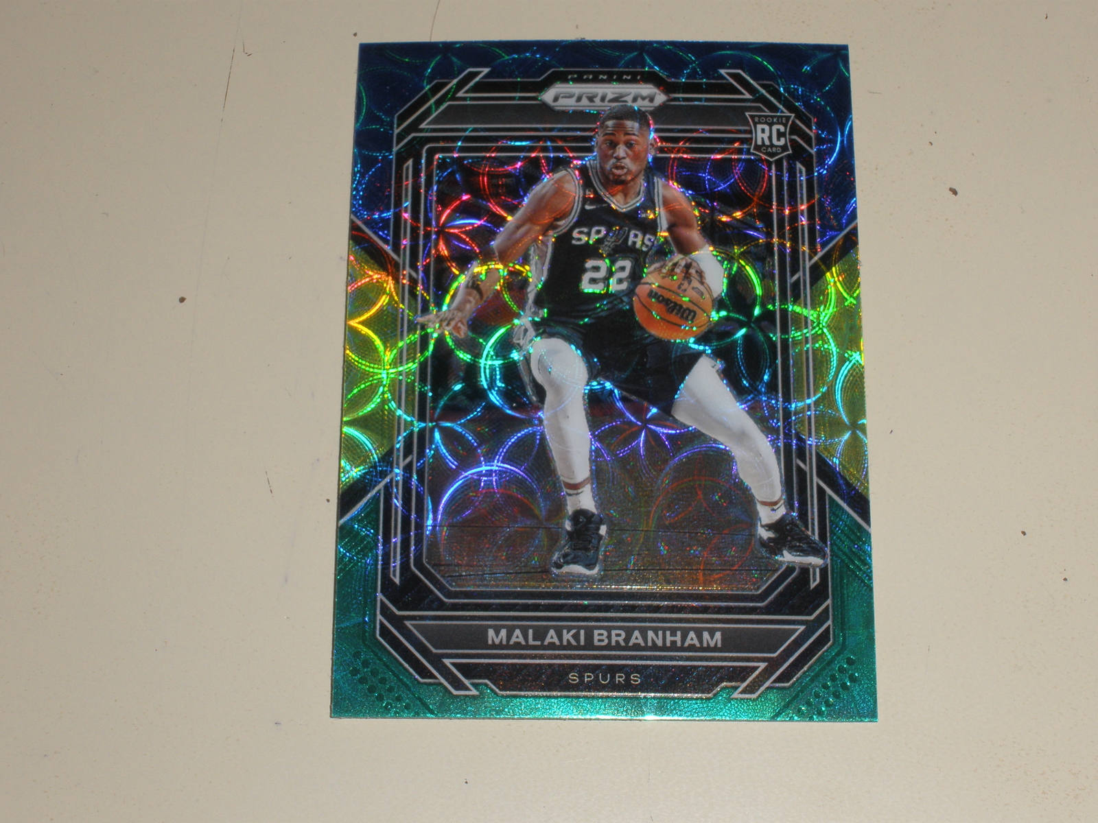2022-23 Panini Prizm Choice Blue Yellow Green Prizm 230 Malaki Branham Rookie RC