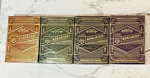 Monarch Playing Cards 4 Decks Set FOIL Tuck Poker MAGIC Cardist SEALED - Picture 1 of 8