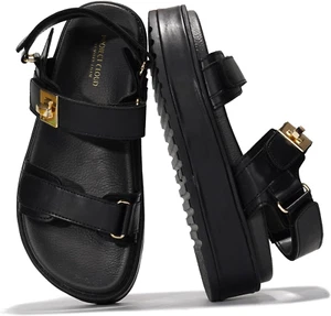 Platform Sandals Women Footwear - Memory Foam & Comfortable Adjustable Strap Lad - Picture 1 of 5