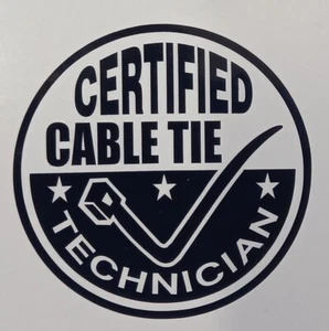 Cable Tie Rap Technician  Decal 4" Car Vespa Lambretta Scooter bike Camper  Van  - Picture 1 of 1