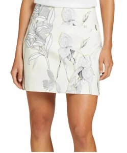 Lady Hagen 17'' Tummy Control Golf Skort Linear Botanical Cream Size 2XL - Picture 1 of 1
