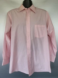 VAN HEUSEN Men's Button-Down Pink Checkered Long Sleeve Shirt Size 16 32/33 - Picture 1 of 6