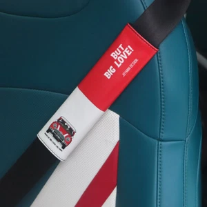 Retro Car 2pcs Leather Car Safety Seat Belt Cover Shoulders Pad For MINI Cooper - Bild 1 von 4