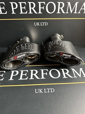 DPUK Akrapovic Carbon Fibre & Stainless Steel Exhaust Tips Audi RS3 RS4 RS5 RS6 RS7