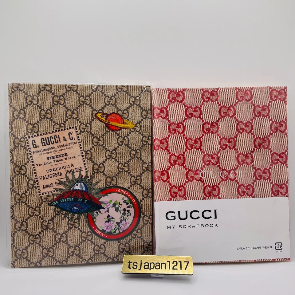 Gucci Baila Notebook Set of 2 My Gucci Book & My Scrap Book Oggi Limited JP NEW - Image 1 of 4