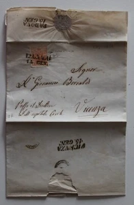 1851 LOMBARDO-VENETO lettera VILLA LEGNAGO-VENEZIA+15-cent. 3F-PIEGA CARTA-975 - Foto 1 di 1