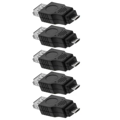 5x USB 2.0 A Female Jack to Micro B 5-Pin Male Plug Connector Adapter Converter - Image 1 of 3