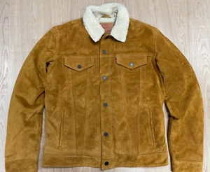 Levis Leather Sherpa Trucker Jacket 163650023 - Picture 1 of 11