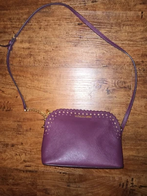 Сумка через плечо Michael Kors модель Cindy Dome Plum с волнистым краем - Изображение 1 из 4