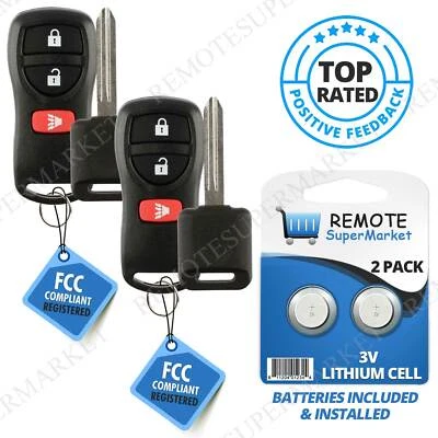 2 Replacement for Nissan 2007-2013 Versa 2005-2014 Xterra Remote Car Key Fob Set — 第 1/4 张图片
