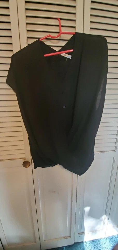 Camisa para mujer Doublju talla L negra Foto 1 de 1