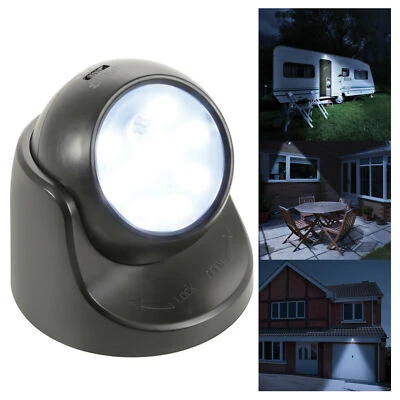 Wireless LED Motion Sensor 360 Degree IP44 Splash Proof SMD LED Light Black - Image 1 of 4