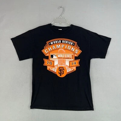 Camisa de los Gigantes de San Francisco para Hombres Mediana Negra Campeones de la Serie Mundial MLB Béisbol Foto 1 de 4