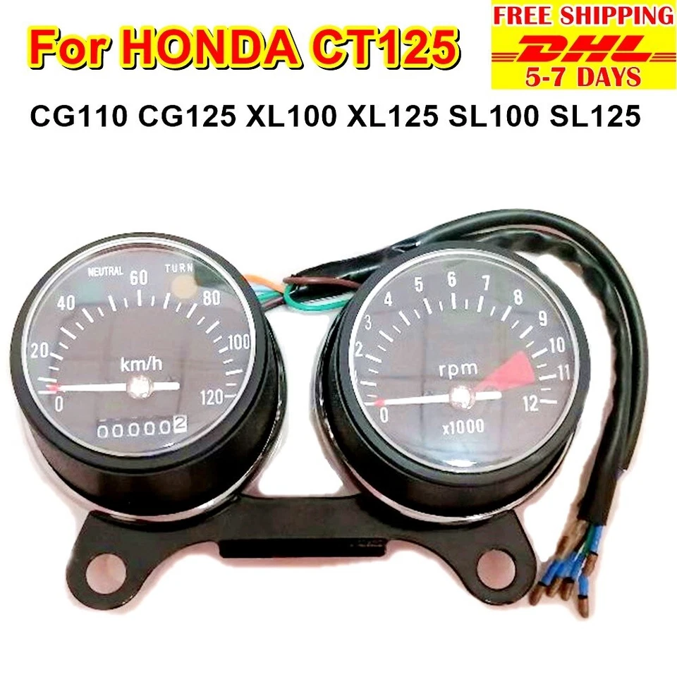 S15 Speedometer Meter Honda Ct125 Hunter Cub CG110 CG125 XL100 XL125 SL100 SL125 - Image 1 of 4