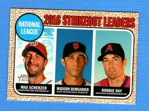 2017 Topps Heritage #11 LL Max Scherzer/Madison Bumgarner/Robbie Ray - Picture 1 of 1