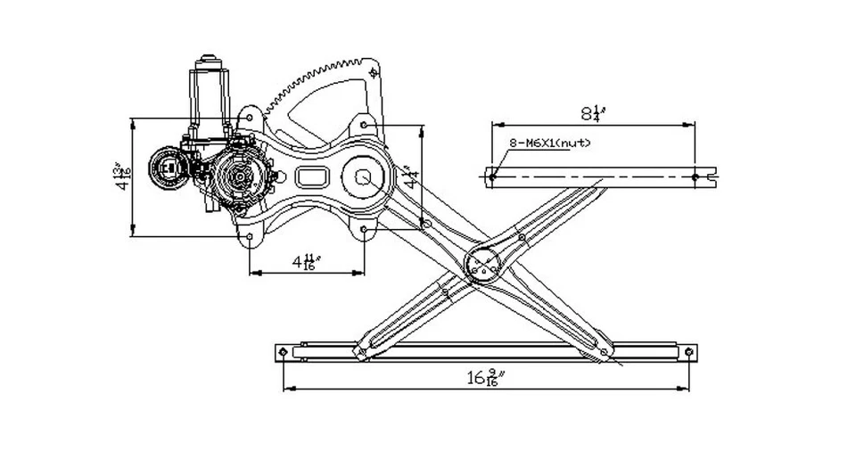 Power Window Motor and Regulator Assembly TYC fits 01-07 Toyota Highlander - Image 1 of 1