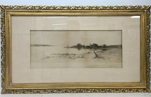 Antica acquaforte originale di Edward Loyal Field (1856-1914) firmata a mano 1888 - Foto 1 di 9