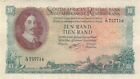 #South African Reserve Bank 10 Rands 1961 P-106 aUNC Jan van Riebeeck