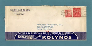 Vintage Posted 1940 Kolynos Tothpaste Havana Cuba Distributor Logo #10 Envelope - Picture 1 of 2