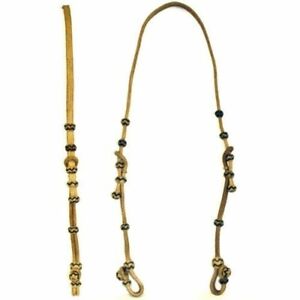 Western Natural Rawhide Braided Bosal Hanger with Black Accent Handcraft