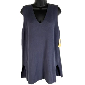 Pull sans manches Jeanne Pierre couleur bleu cadet taille M style preppy 1104 - Photo 1/19