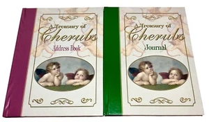 Un tesoro de querubines ángeles diario forrado libreta de direcciones lote diario escritura - Imagen 1 de 16