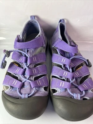 Keen Newport Big Kid Size 4 Bungee Lace Sandals Purple Gray Washable - Image 1 of 4