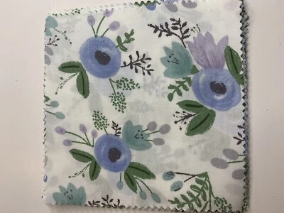 20 - 5” X 5 “ Moda Fabric Squares ( White/W Blue Design) - Image 1 of 3