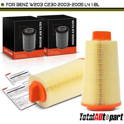 2 件发动机空气过滤器适用于梅赛德斯-奔驰 w203 C230 2003 - 2005 L4 1.8L 2710940204 — 第 1/4 张图片